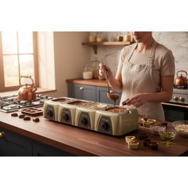   Csokoládé temperáló, analóg, 1,5 l x4, 79x26x13,5 cm, Meltinchoc