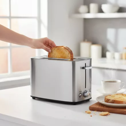 Inox Rozsdamentes Kenyérpirító, 2 Szeletes, 850 W – Automata