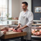 Lánckötény 60-55 cm alumínium pikkelyekkel,acél karikákkal