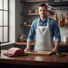 Lánckötény 60-55 cm alumínium pikkelyekkel,acél karikákkal