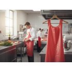 Fóliakötény, piros, 80-125, polietilén