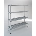 Z aluplast állvány 4 polccal, 160x110x40 cm