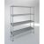 Z aluplast állvány 4 polccal, 160x140x50 cm