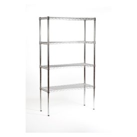 Krómozott állvány 4 polccal, 180x120x45 cm