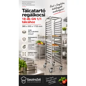 Tálcatartó regálkocsi 18db GN 1/1 tálcához 385-555-1735