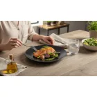 Tatami Nero lapostányér, 26 cm, fekete, kerámia-6 darabos szett