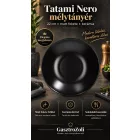 Tatami Nero mélytányér, 22 cm, fekete, kerámia