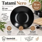Tatami Nero mélytányér, 22 cm, fekete, kerámia