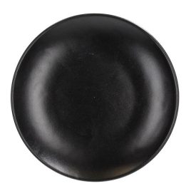 Tatami Nero 6 darabos fekete kerámia lapostányér szett, 20 cm, matt felületű prémium dizájn