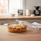 Hőálló jénai tál fedővel kerek 1,5 liter+0,3 liter, Simax
