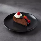 Diwali lapostányér fekete üveg, 19 cm – elegáns előétel és desszert tányér