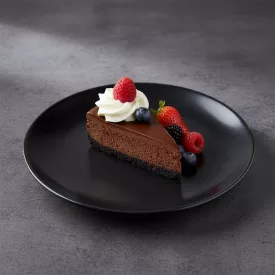 Diwali lapostányér fekete üveg, 19 cm – elegáns előétel és desszert tányér