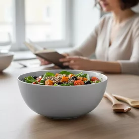 Diwali Granit salátástál, 21 cm, 2 liter, szürke üveg – GasztroZoli