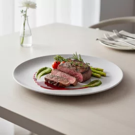 Diwali Granit lapostányér, 27 cm, szürke, üveg