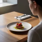 Diwali Granit lapostányér, 19 cm, szürke, üveg