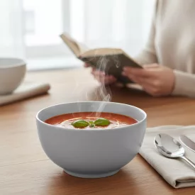 Diwali Granit tál, 14,5 cm, 750 ml, szürke, üveg