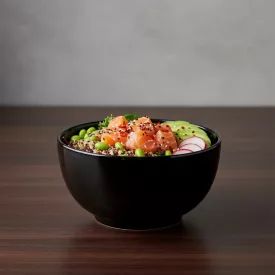 Diwali fekete üveg tál 14,5 cm, 750 ml – 6 darabos csomag, elegáns, modern üvegtál mindennapi és vendéglátó használatra