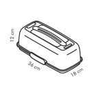 Hűtőtálca fedővel, 36x18 cm, Delícia