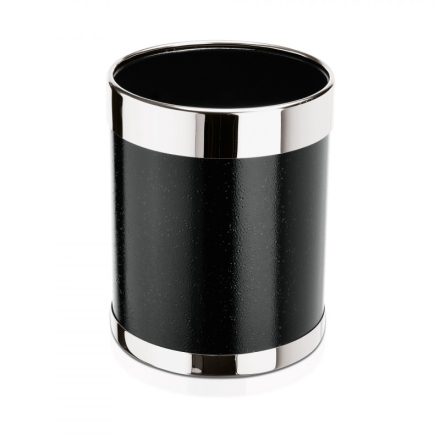 Papír szemetes, 22-28 cm, acél, fekete