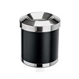 Papír szemetes, tűzálló, 24-30 cm, acél, fekete