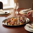 Tálca ovális 35x22 cm rozsdamentes