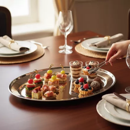 Tálca ovális 35x22 cm rozsdamentes