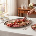 Tálca ovális 50.5x35 cm rozsdamentes