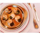Rozsdamentes acél csigavilla escargot fogyasztáshoz