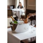 Pezsgősvödör, ovális, 10 l, 53x33x24 cm, rozsdamentes