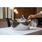 Pezsgősvödör, ovális, 10 l, 53x33x24 cm, rozsdamentes