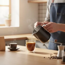 Mérőkancsó, 600 ml, 7,5x11 cm, tapadásmentes külső bevonat, rozsdamentes