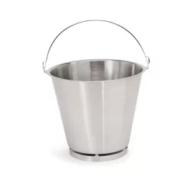 Rozsdamentes 15 Literes Talpas Vödör - 33 cm Átmérő, 36 cm Magasság