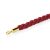 Kordonkötél, fonott, piros, arany akasztóval, 150x3,2 cm