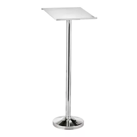 Kiállító pult, 118 cm, ezüst színű
