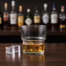 Hill whisky pohár 300 ml – 12 db-os szett, sorolható, temperált üveg, elegáns kialakítás