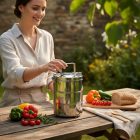 Ételszállító edény, 3-0,9 l, duplafalú rozsdamentes