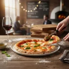 Pizzatányér, felső átm.: 32 cm, alsó átm.: 30 cm, porcelán