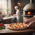 Pizzatányér, felső átm.: 36 cm, alsó átm.: 34 cm, porcelán