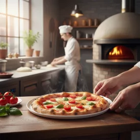   Pizzatányér, felső átm.: 36 cm, alsó átm.: 34 cm, porcelán