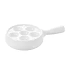 Nyeles porcelán csiga tálaló 6 csigához, 12 cm