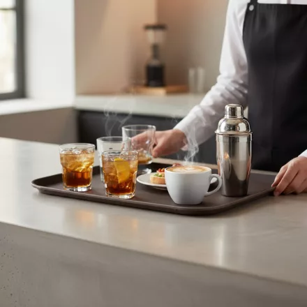 csúszásmentes tálca GN 1/1 barna vendéglátóipari használatra