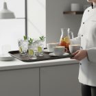 csúszásmentes tálca 60x40 cm fekete vendéglátóipari használatra