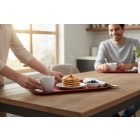 Csúszásmentes műanyag tálca 45.5x35.5x2 cm piros