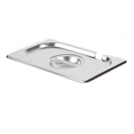 GN 1/4 fedő kanálkivágással, rozsdamentes - Prémium választás