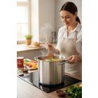 Fazék 11 liter, 24 cm, Prim Appety, de Buyer, rozsdamentes, szendvicstalpas