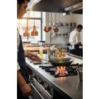 La Lyonnaise 36 cm-es kékvas serpenyő – de Buyer nagy méretű acélserpenyő profi felhasználásra