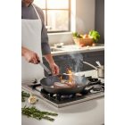 La Lyonnaise 36 cm-es kékvas serpenyő – de Buyer nagy méretű acélserpenyő profi felhasználásra