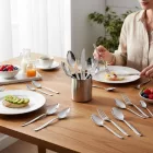 Evőeszköz készlet 24 részes (6 személyes + teáskanál) rozsdamentes modern design éttermi szett Shark 18/0