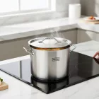 Gredil Rozsdamentes Fazék Fedővel - Indukciós Szendvics Talp, 9L, 24 cm