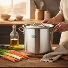 Gredil Rozsdamentes Fazék Fedővel - Indukciós Szendvics Talp, 9L, 24 cm